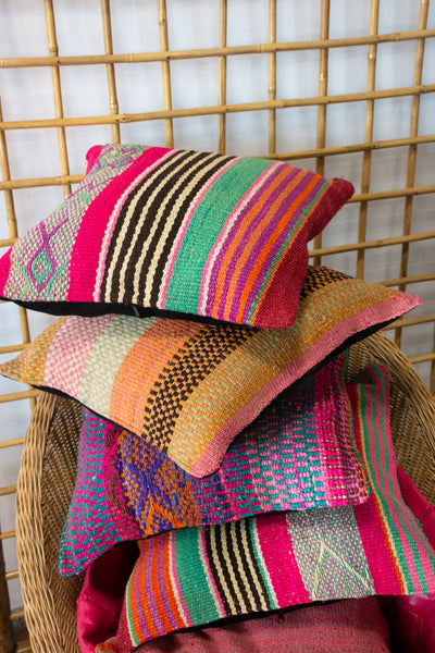 Fiesta Pink Frazada Pillow Cover