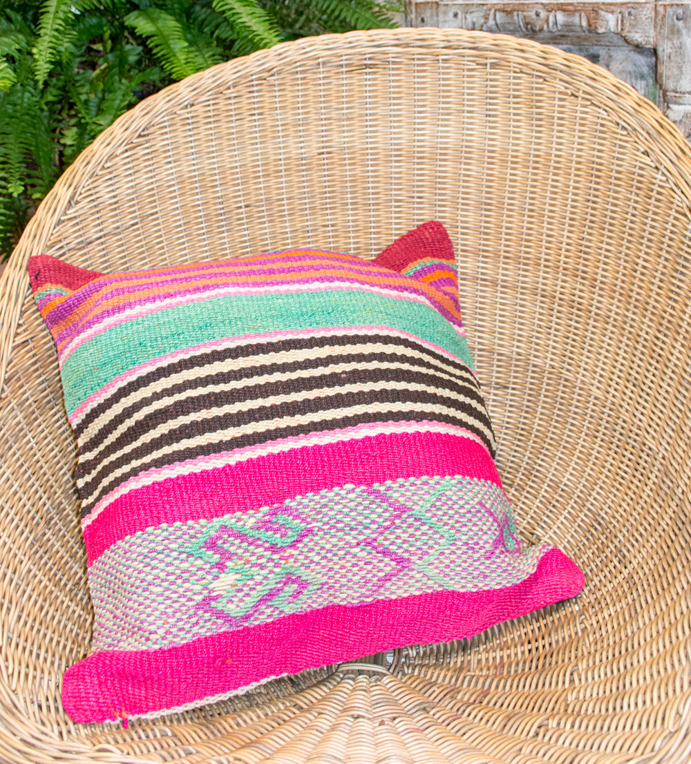 Fiesta Pink Frazada Pillow Cover