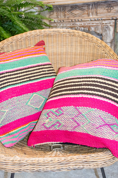 Fiesta Pink Frazada Pillow Cover